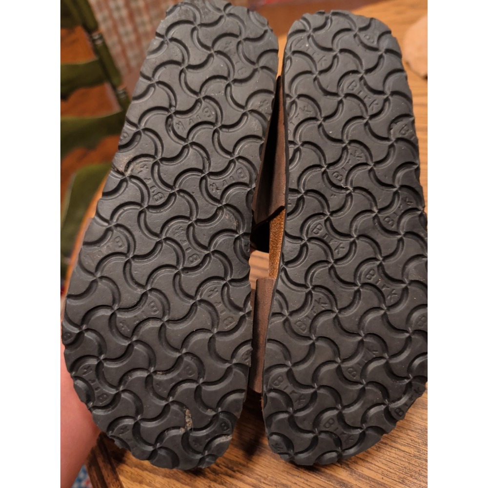 Birkenstock BIRKI'S BROWN Double Straps Sandals PANAMA Vegan Women's 7 Men's 5 - Picture 9 of 9
